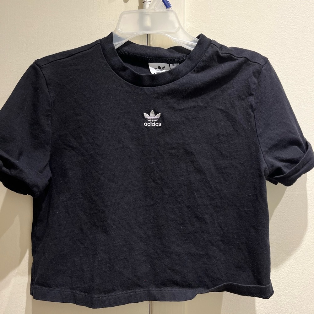 Adidas Women’s Cropped Cuffed Sleeve T-Shirt